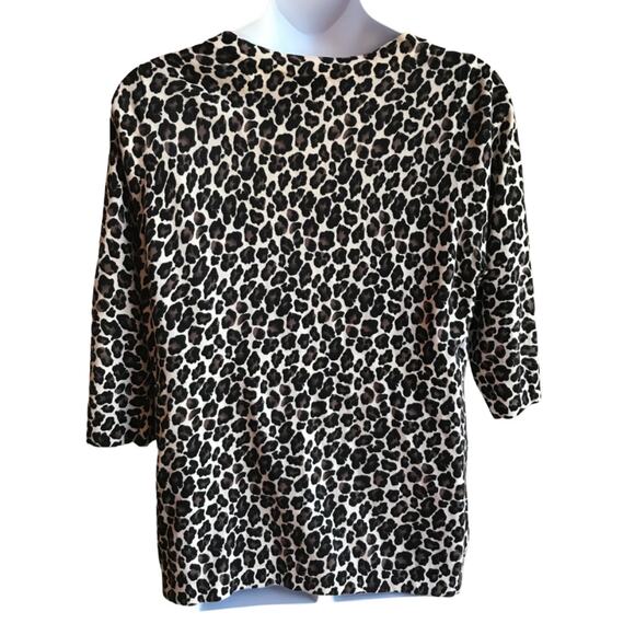 Fashion Bug Leopard Print One Botton Cardigan with Peplum size 22/24W(?) read - Picture 5 of 10